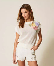 Load image into Gallery viewer, Twinset Knit Top with Flowers