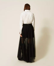 Load image into Gallery viewer, Twinset Long Tulle Skirt in Black