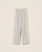 Load image into Gallery viewer, Twinset Woven Sweatpants in Off White/Black Tweed