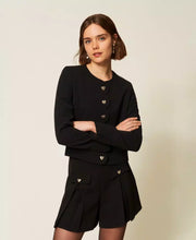 Load image into Gallery viewer, Twinset Crêpe Shorts with Heart-Shaped Buttons