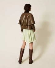 Load image into Gallery viewer, Twinset Vegan Leather Jacket in Beech