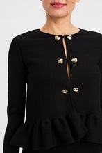 Load image into Gallery viewer, Twinset Knit Peplum Jacket in Black