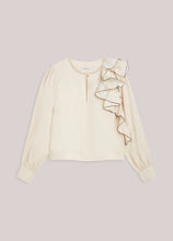 Load image into Gallery viewer, Summun Ruffle Blouse in Cream