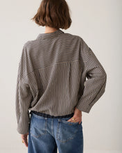 Load image into Gallery viewer, Summum Striped Blouse in Taupe/Black