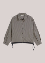 Load image into Gallery viewer, Summum Striped Blouse in Taupe/Black