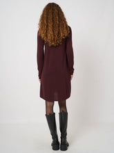 Load image into Gallery viewer, Repeat Cashmere A-line Knitted Merino Wool Dress in Lava