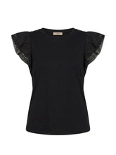 Load image into Gallery viewer, Twinset T-Shirt with Lace in Black