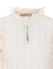 Load image into Gallery viewer, Twinset Short Sleeve Lace Blouse in Madreperla