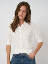 Load image into Gallery viewer, Repeat Superfine Cotton Polo Knit in White