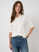 Load image into Gallery viewer, Repeat Superfine Cotton Polo Knit in White