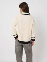 Load image into Gallery viewer, Repeat Cotton Polo Sweater in Cream