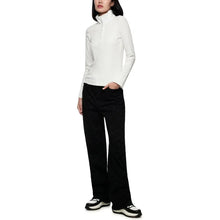Load image into Gallery viewer, Marc Cain Ribbed Shirt With Shiny Collar in White