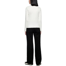 Load image into Gallery viewer, Marc Cain Ribbed Shirt With Shiny Collar in White