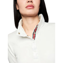 Load image into Gallery viewer, Marc Cain Ribbed Shirt With Shiny Collar in White