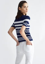 Load image into Gallery viewer, LIU JO Striped Sweater with Beads in Blue/White
