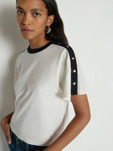 Load image into Gallery viewer, Nation Ada Button Tee in Porcelain Color Block
