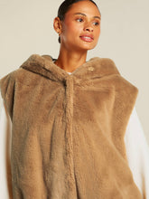 Load image into Gallery viewer, Beaumont Anjana Faux Fur Vest in Dark Camel
