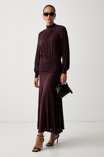 Load image into Gallery viewer, Twinset Draped Dress in Winetasting