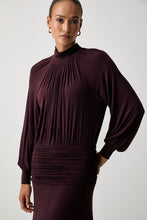 Load image into Gallery viewer, Twinset Draped Dress in Winetasting