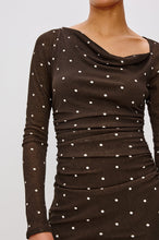 Load image into Gallery viewer, Rails Celano Dress in Cocoa Polka Dots