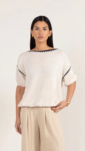 Load image into Gallery viewer, Charli Billie Cotton Knit Top in Ecru