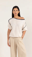 Load image into Gallery viewer, Charli Billie Cotton Knit Top in Ecru