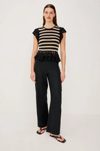 Load image into Gallery viewer, Rails Coen Top in Black Oat Stripe