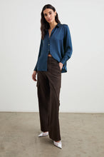 Load image into Gallery viewer, Rails Dorian Silk Shirt in Twilight Stripe