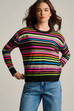 Load image into Gallery viewer, Lisa Todd Hype The Stripe Sweater in Black Multi