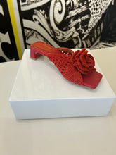 Load image into Gallery viewer, Angel Alarcon Crochet Mule in Red