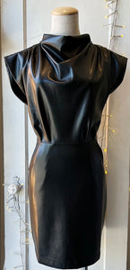 Mélissa Nepton Lisa Vegan Leather Dress in Black