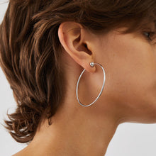 Load image into Gallery viewer, Jenny Bird Silver Icon Hoops - Medium