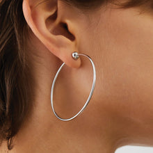 Load image into Gallery viewer, Jenny Bird Silver Icon Hoops - Medium