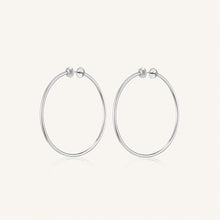 Load image into Gallery viewer, Jenny Bird Silver Icon Hoops - Medium