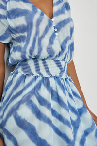 Rails Karla Dress in Blue Watercolor Stripes