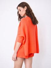 Load image into Gallery viewer, NOTSHY Cotton Cashmere Poncho Sweater in Grapefruit