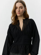 Load image into Gallery viewer, Sofie Schnoor Lousw Lace Detail Blouse in Black