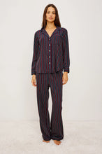 Load image into Gallery viewer, Rails Luna Pajama Set in Navy Oxblood Stripe