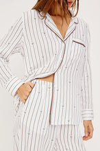 Load image into Gallery viewer, Rails Luna Pajama Set in Striped Lucky Horseshoes