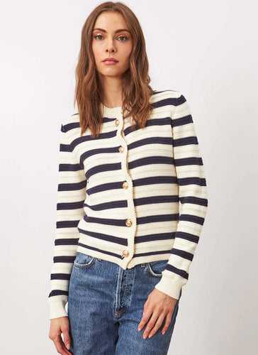 Line the Label Camille Cardigan in Nautical Stripe