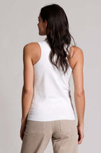 Load image into Gallery viewer, Minnie Rose Viscose Crew Tank in White