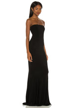 Load image into Gallery viewer, Norma Kamali Strapless Fishtail Gown in Black