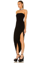 Load image into Gallery viewer, Norma Kamali Strapless Side Drape Gown in Black