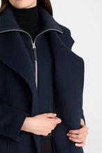 Load image into Gallery viewer, Mackage Norita-ZZ 2 in 1 Double Face Wool Coat in Marine