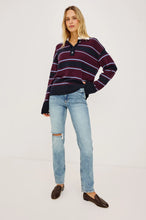 Load image into Gallery viewer, Rails Paxton Sweater in Boysenberry Stripe