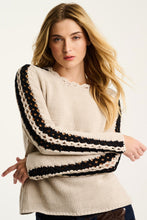 Load image into Gallery viewer, Lisa Todd Shore Club Sweater in Chickpea/Black