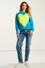 Load image into Gallery viewer, Lisa Todd Amore Mio Sweater in Neon Blue