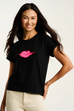 Load image into Gallery viewer, Lisa Todd Kiss & Make Up T-Shirt in Black