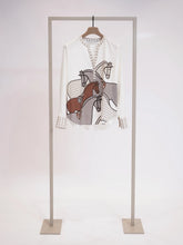 Load image into Gallery viewer, Herzens Horse Print Silk Blouse