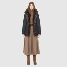 Load image into Gallery viewer, HiSO Milky Way Reversible Shearling Teddy Coat in Carbon